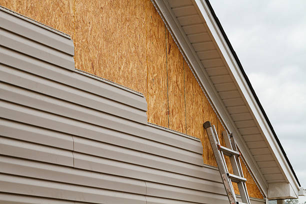 Professional Siding Installation technician working in Sharpes, FL